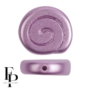 Perle di vetro a chiocciola 13 mm - Pastel Lila x6
