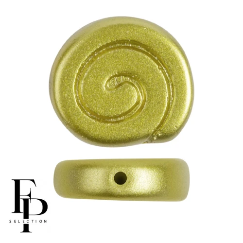 Perle di vetro a chiocciola 13 mm - Pastel Lime x6