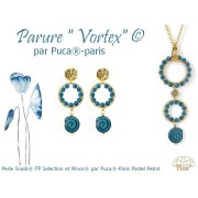 Perle di vetro a chiocciola 13 mm - Pastel Lime x6