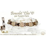 Perle di vetro a chiocciola 13 mm - Pastello petrolio x6