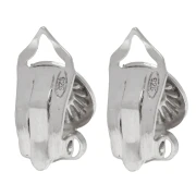 Fermagli per orecchie tondi fantasia 8 mm con anello aperto - Argento 925 x2