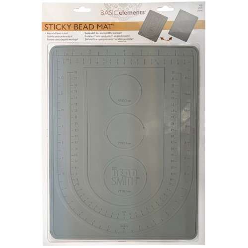 Tappetino per perline, biadesivo 31x22,5 cm - Beadsmith - Grigio x1