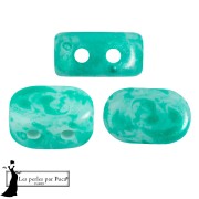Perle di vetro Lipsi® di Puca® 4x6 mm - Mishmash Emerald x10g
