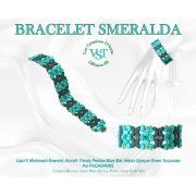 Perle di vetro Lipsi® di Puca® 4x6 mm - Mishmash Emerald x10g