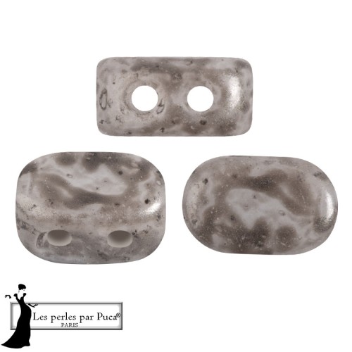Perle di vetro Lipsi® di Puca® 4x6 mm - Mishmash Taupe x10g