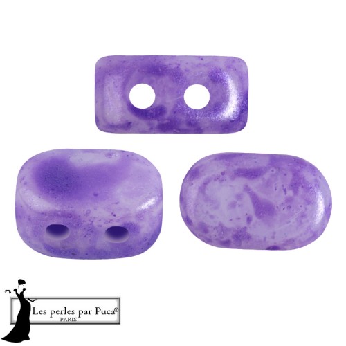 Perle di vetro Lipsi® di Puca® 4x6 mm - Mishmash Violet x10g