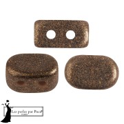Perle di vetro Lipsi® di Puca® 4x6 mm - Bronzo antracite x10g