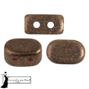 Perle di vetro Lipsi® di Puca® 4x6 mm - Bronzo antracite x10g