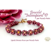 Perle di vetro Lipsi® di Puca® 4x6 mm - Verde bronzo x10g