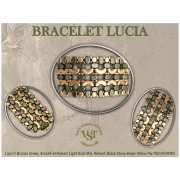 Perle di vetro Lipsi® di Puca® 4x6 mm - Verde bronzo x10g