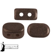 Perle di vetro Lipsi® di Puca® 4x6 mm - Bronzo Maroon x10g