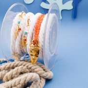 Ciondolo a forma di gambero 23x10,5 mm - Dorato con oro fino x1