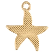 Ciondolo a forma di stella marina 19x17 mm - Dorato in oro fino x1