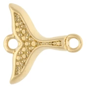 Distanziatore a coda di sirena 17x16 mm - Dorato con oro fino x1