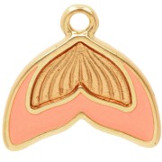 Ciondolo a coda di sirena da 16 mm con resina epossidica - Salmone x1