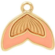 Ciondolo a coda di sirena da 16 mm con resina epossidica - Salmone x1