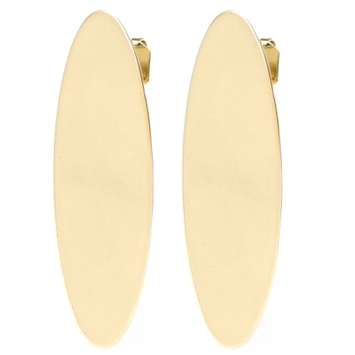 Orecchini ovali 30x9 mm con cerchio aperto - Oro x2