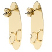 Orecchini ovali 30x9 mm con cerchio aperto - Oro x2