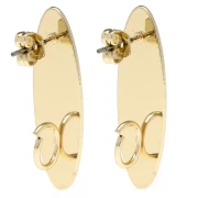 Orecchini ovali 30x9 mm con cerchio aperto - Oro x2