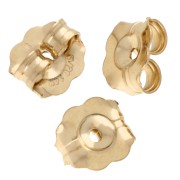 Spingitoio - Poussettes pour clous d'oreilles 5x5,5 mm - Riempito d'oro (o laminato) x4