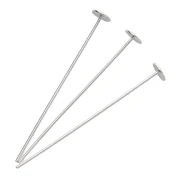 Chiodi a testa piatta 25x0,4 mm - testa del chiodo 3 mm - Argento 925 x10