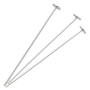 Chiodi a testa piatta 30x0,5 mm - testa del chiodo 3 mm - Argento 925 x10|raw }}