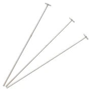 Chiodi a testa piatta 40x0,7 mm - testa del chiodo 3 mm - Argento 925 x6