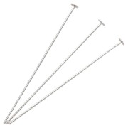 Chiodi a testa piatta 50x0,8 mm - testa del chiodo 3 mm - Argento 925 x6