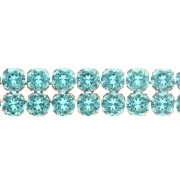 PureCrystal Crystal Mesh 40001 a 2 fili, 5,3 mm, Reinvented Caribbean Green Dorato, 5 cm