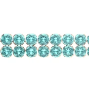 PureCrystal Crystal Mesh 40001 a 2 fili, 5,3 mm, Reinvented Caribbean Green Dorato, 5 cm