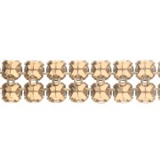 PureCrystal Crystal Mesh 40001 a 2 fili, 5,3 mm, Reinvented Caribbean Green Dorato, 5 cm