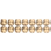 PureCrystal Crystal Mesh 40001 a 2 fili, 5,3 mm, Reinvented Caribbean Green Dorato, 5 cm