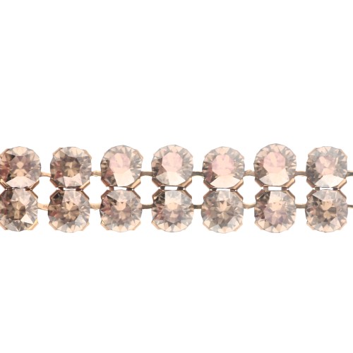 PureCrystal Crystal Mesh 40001 2 file 5,3 mm - Crystal Bronze - Dorato x 5 cm