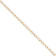 Catena a maglia Jaseron levigata da 3,6 mm - Placcato oro da 3 micron x 20 cm