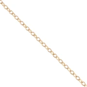 Catena a maglia Jaseron levigata da 3,6 mm - Placcato oro da 3 micron x 20 cm