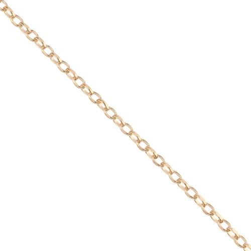 Catena a maglia Jaseron levigata da 3,6 mm - Placcato oro da 3 micron x 20 cm