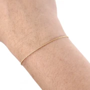 Catena a maglia veneziana da 0,8 mm - Placcato oro da 3 micron x 20 cm