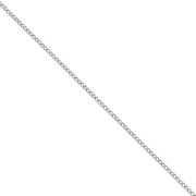 Catena a maglia Gourmette levigata da 1 mm - Argento 925 x 50 cm