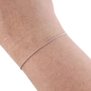 Catena a maglia Gourmette levigata da 1 mm - Argento 925 x 50 cm