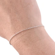 Catena a maglia Jaseron levigata da 1,7 mm - Argento 925 x 50 cm