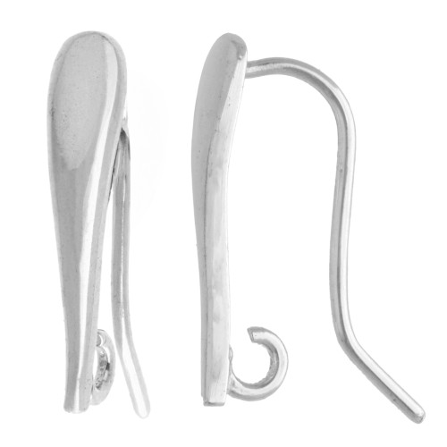 Gancio per orecchio a goccia 18 mm - Argento 925 x2