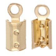 Pinze per pizzo rotonde 2 mm - Argento 925 dorato x10