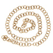 Anelli aperti 6x1 mm - Acciaio inossidabile 316L Dorato x100