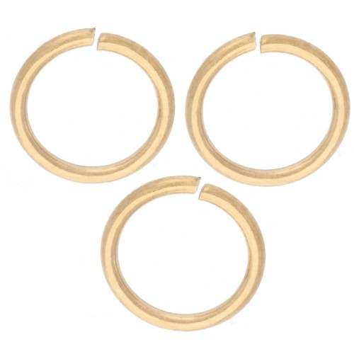 Anelli aperti 7x0,8 mm - Acciaio inossidabile 316L Dorato x100