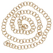 Anelli aperti 7x1 mm - Acciaio inossidabile 316L Dorato x100