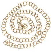Anelli aperti 7x1 mm - Acciaio inossidabile 316L Dorato x100