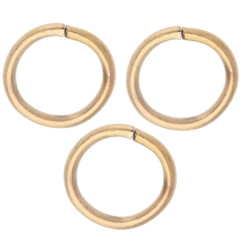 Anelli aperti 8x1 mm - Acciaio inossidabile 316L Dorato x100