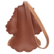 Ciondolo a forma di cane barboncino 9x7 cm per borsa - PU - Marrone x1