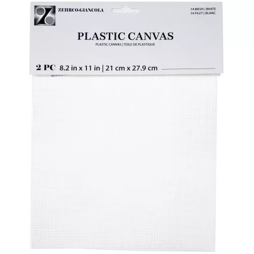 Fogli Tela Canevas Plastique da ricamare e ritagliare 21x27.9cm n°14 x2