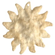 Pendente a forma di sole martellato 31 mm - Dorato con oro fino satinato x1|raw }}